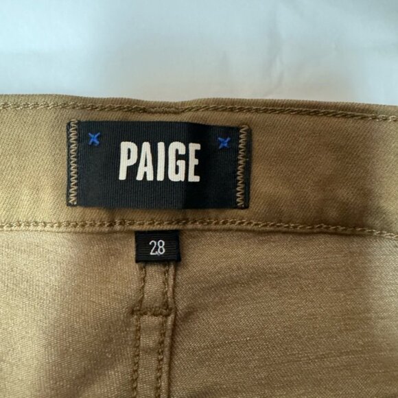 Paige Federal Pants Mens Brown Tan Stretch Straight 28 x 29 - Picture 5 of 6